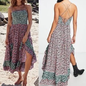 Free People One I Love Dress Floral Classic Combo Sz Medium